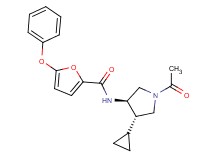 N-[(3R*,4S*)-1-acetyl-4-cyclopropylpyrrolidin-3-yl]-5-phenoxy-2-furamide