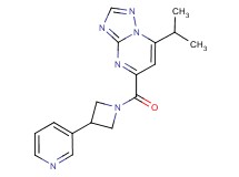 7-isopropyl-5-{[3-(3-pyridinyl)-1-azetidinyl]carbonyl}[1,2,4]triazolo[1,5-a]pyrimidine