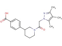 4-{1-[(3,4,5-trimethyl-1H-pyrazol-1-yl)acetyl]piperidin-3-yl}benzoic acid