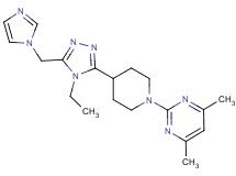 2-{4-[4-ethyl-5-(1H-imidazol-1-ylmethyl)-4H-1,2,4-triazol-3-yl]piperidin-1-yl}-4,6-dimethylpyrimidine
