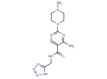 4-methyl-2-(4-methylpiperazin-1-yl)-N-(1H-tetrazol-5-ylmethyl)pyrimidine-5-carboxamide