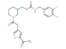 3-{1-[(5-acetyl-3-thienyl)acetyl]-3-piperidinyl}-N-(3,4-difluorobenzyl)propanamide