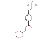 N-(1,4-dioxan-2-ylmethyl)-4-(3-hydroxy-3-methylbutyl)benzamide