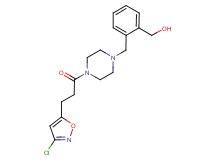 [2-({4-[3-(3-chloroisoxazol-5-yl)propanoyl]piperazin-1-yl}methyl)phenyl]methanol