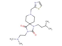 3-[2-(dimethylamino)ethyl]-1-(3-methylbutyl)-8-(1,3-thiazol-2-ylmethyl)-1,3,8-triazaspiro[4.5]decane-2,4-dione
