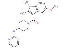 N-{1-[(5-methoxy-1,2-dimethyl-1H-indol-3-yl)carbonyl]piperidin-4-yl}pyrimidin-2-amine
