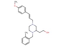 2-[4-[(2E)-3-(4-methoxyphenyl)-2-propen-1-yl]-1-(2-methylbenzyl)-2-piperazinyl]ethanol