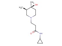 N-cyclopropyl-3-[(3R*,4S*)-4-hydroxy-3,4-dimethyl-1-piperidinyl]propanamide