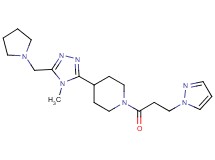 4-[4-methyl-5-(pyrrolidin-1-ylmethyl)-4H-1,2,4-triazol-3-yl]-1-[3-(1H-pyrazol-1-yl)propanoyl]piperidine