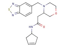 2-[4-(2,1,3-benzothiadiazol-5-ylmethyl)-3-morpholinyl]-N-3-cyclopenten-1-ylacetamide