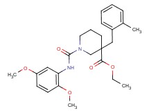 ethyl 1-{[(2,5-dimethoxyphenyl)amino]carbonyl}-3-(2-methylbenzyl)-3-piperidinecarboxylate