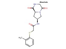N-[(7S,8aS)-1,4-dioxooctahydropyrrolo[1,2-a]pyrazin-7-yl]-2-[(2-methylphenyl)thio]acetamide