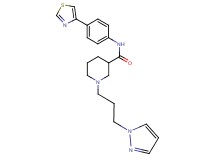 1-[3-(1H-pyrazol-1-yl)propyl]-N-[4-(1,3-thiazol-4-yl)phenyl]-3-piperidinecarboxamide