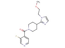 3-fluoro-4-({4-[1-(2-methoxyethyl)-1H-imidazol-2-yl]-1-piperidinyl}carbonyl)pyridine