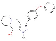 (1-{[1-methyl-3-(4-phenoxyphenyl)-1H-pyrazol-4-yl]methyl}-2-piperidinyl)methanol