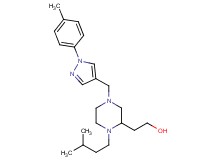 2-(1-(3-methylbutyl)-4-{[1-(4-methylphenyl)-1H-pyrazol-4-yl]methyl}-2-piperazinyl)ethanol