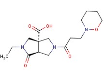 (3aS*,6aS*)-2-ethyl-5-[3-(1,2-oxazinan-2-yl)propanoyl]-1-oxohexahydropyrrolo[3,4-c]pyrrole-3a(1H)-carboxylic acid