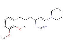 4-[(8-methoxy-3,4-dihydro-2H-chromen-3-yl)methyl]-6-piperidin-1-ylpyrimidine