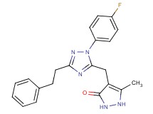 4-{[1-(4-fluorophenyl)-3-(2-phenylethyl)-1H-1,2,4-triazol-5-yl]methyl}-5-methyl-1,2-dihydro-3H-pyrazol-3-one