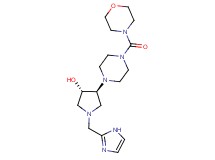 (3S*,4S*)-1-(1H-imidazol-2-ylmethyl)-4-[4-(4-morpholinylcarbonyl)-1-piperazinyl]-3-pyrrolidinol