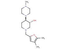 (3R*,4R*)-1-[(4,5-dimethyl-2-furyl)methyl]-4-(4-methyl-1-piperazinyl)-3-piperidinol