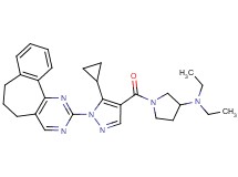 1-{[5-cyclopropyl-1-(6,7-dihydro-5H-benzo[6,7]cyclohepta[1,2-d]pyrimidin-2-yl)-1H-pyrazol-4-yl]carbonyl}-N,N-diethyl-3-pyrrolidinamine