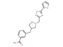 3-[(1-{[5-(2-furyl)-1,2,4-oxadiazol-3-yl]methyl}-3-pyrrolidinyl)methyl]benzoic acid