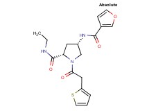 (4S)-N-ethyl-4-(3-furoylamino)-1-(2-thienylacetyl)-L-prolinamide