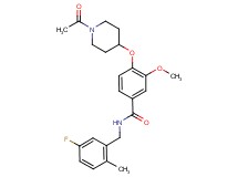 4-[(1-acetyl-4-piperidinyl)oxy]-N-(5-fluoro-2-methylbenzyl)-3-methoxybenzamide