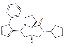 (3aS*,5S*,9aS*)-2-cyclopentyl-5-[1-(2-pyridinyl)-1H-pyrrol-2-yl]hexahydro-7H-pyrrolo[3,4-g]pyrrolizin-1(2H)-one