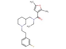N-ethyl-N-({1-[2-(3-fluorophenyl)ethyl]-3-piperidinyl}methyl)-2,5-dimethyl-3-furamide