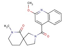 2-[(2-methoxyquinolin-4-yl)carbonyl]-7-methyl-2,7-diazaspiro[4.5]decan-6-one