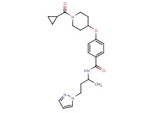 4-{[1-(cyclopropylcarbonyl)-4-piperidinyl]oxy}-N-[1-methyl-3-(1H-pyrazol-1-yl)propyl]benzamide