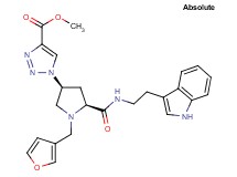 methyl 1-[(3S,5S)-1-(3-furylmethyl)-5-({[2-(1H-indol-3-yl)ethyl]amino}carbonyl)-3-pyrrolidinyl]-1H-1,2,3-triazole-4-carboxylate
