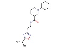 1-cyclohexyl-N-[2-(5-isopropyl-1,2,4-oxadiazol-3-yl)ethyl]piperidine-3-carboxamide