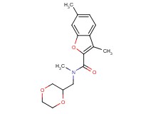N-(1,4-dioxan-2-ylmethyl)-N,3,6-trimethyl-1-benzofuran-2-carboxamide