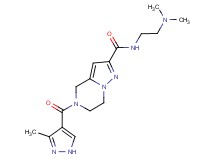N-[2-(dimethylamino)ethyl]-5-[(3-methyl-1H-pyrazol-4-yl)carbonyl]-4,5,6,7-tetrahydropyrazolo[1,5-a]pyrazine-2-carboxamide