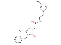 2-(4-benzyl-3-methyl-5-oxo-4,5-dihydro-1H-1,2,4-triazol-1-yl)-N-[2-(4-methyl-1H-1,2,3-triazol-1-yl)ethyl]acetamide