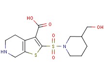 2-{[3-(hydroxymethyl)piperidin-1-yl]sulfonyl}-4,5,6,7-tetrahydrothieno[2,3-c]pyridine-3-carboxylic acid