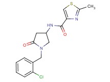N-[1-(2-chlorobenzyl)-5-oxo-3-pyrrolidinyl]-2-methyl-1,3-thiazole-4-carboxamide