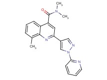 N,N,8-trimethyl-2-(1-pyridin-2-yl-1H-pyrazol-4-yl)quinoline-4-carboxamide