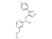 6-(2-aminoethyl)-N-{[3-(4-fluorophenyl)-1H-pyrazol-4-yl]methyl}-N-methylpyrimidin-4-amine