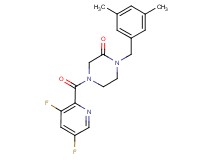 4-[(3,5-difluoro-2-pyridinyl)carbonyl]-1-(3,5-dimethylbenzyl)-2-piperazinone