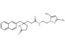 N-[2-(3,5-dimethyl-1H-pyrazol-1-yl)ethyl]-3-[2-(2-naphthylmethyl)-5-oxo-2-pyrrolidinyl]propanamide