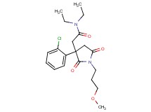 2-[3-(2-chlorophenyl)-1-(3-methoxypropyl)-2,5-dioxo-3-pyrrolidinyl]-N,N-diethylacetamide