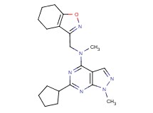 6-cyclopentyl-N,1-dimethyl-N-(4,5,6,7-tetrahydro-1,2-benzisoxazol-3-ylmethyl)-1H-pyrazolo[3,4-d]pyrimidin-4-amine