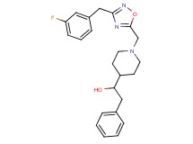 1-(1-{[3-(3-fluorobenzyl)-1,2,4-oxadiazol-5-yl]methyl}-4-piperidinyl)-2-phenylethanol
