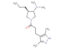 (3S*,4R*)-1-[3-(3,5-dimethyl-1H-pyrazol-4-yl)propanoyl]-N,N-dimethyl-4-propylpyrrolidin-3-amine