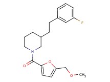 3-[2-(3-fluorophenyl)ethyl]-1-[5-(methoxymethyl)-2-furoyl]piperidine