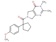 6-{[1-(4-methoxyphenyl)cyclopentyl]carbonyl}-2,3-dimethyl-3,5,6,7-tetrahydro-4H-pyrrolo[3,4-d]pyrimidin-4-one